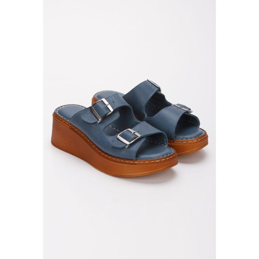 

Women s Genuine Leather Wedge Heeled Casual Summer Slippers Clogs 37 чорний