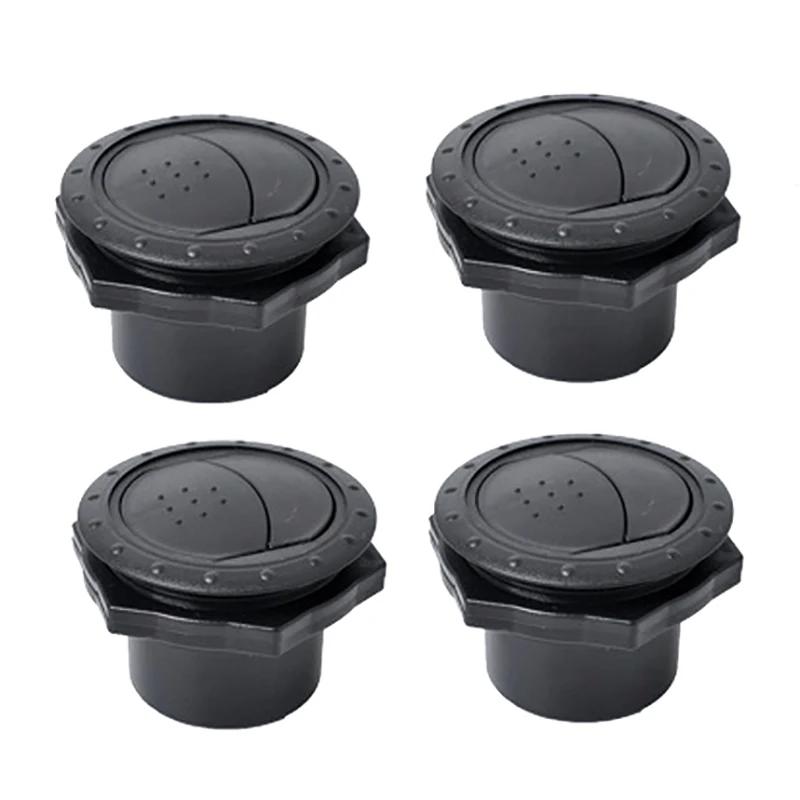 4pcs Car Round A/C Air Outlet Vent Universal 60mm 2.35 Inch Dashboard A/C Deflector Outlet Vents for RV Bus Boat Car Supplies