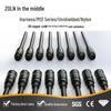 M12 Dual-Ended Overmolded Nylon Unshielded Straight Cable Harness with Solderless Sensor Connector and 12MM Aviation Plug.