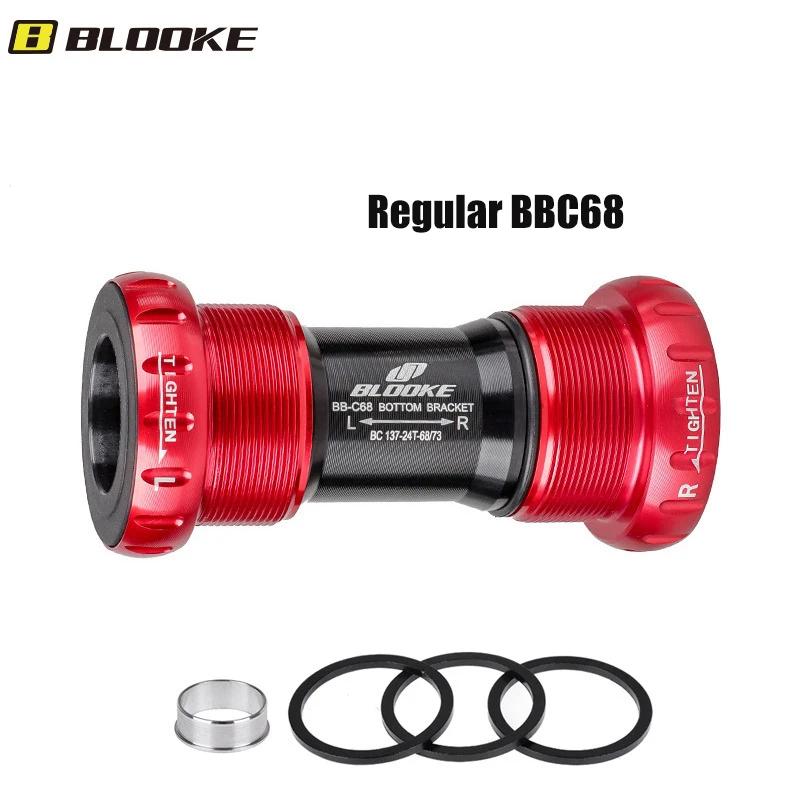 BLOOKE-Bicycle Bottom Bracket BBc68 Sealed Ceramics Bearing, Central Movement Axis Crankset, Hollowtech Crank Shaft