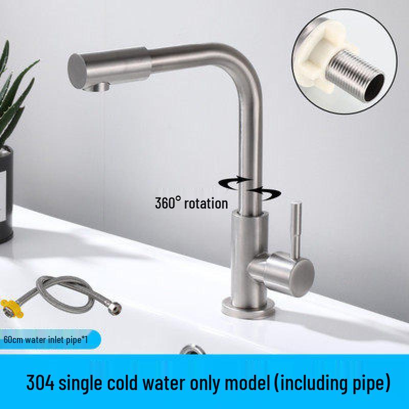 304 Stainless Steel Single Cold Water Faucet