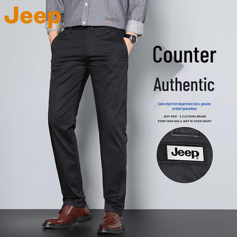 JEEP Men's 2025 Autumn/Winter Business Casual Straight-Leg Trousers