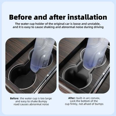 Water Cup Holder For Tesla Model X S 2025-2026 Central Control Drinks Holder Rear Seat Water Cup Cover Car Interior Accessories