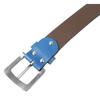 Ceinture - LEONARDO VERRELLI - Large L - Cuir véritable - Bleu - Largeur 3,8 cm