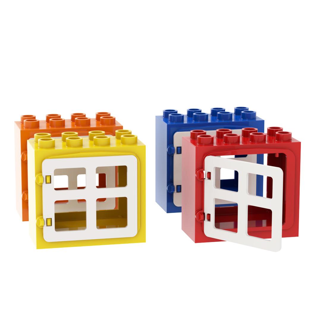 Large Particle Window Building Blocks Random Color Toys Kids Baby Creative Large Particle DIY MOC 2PCS