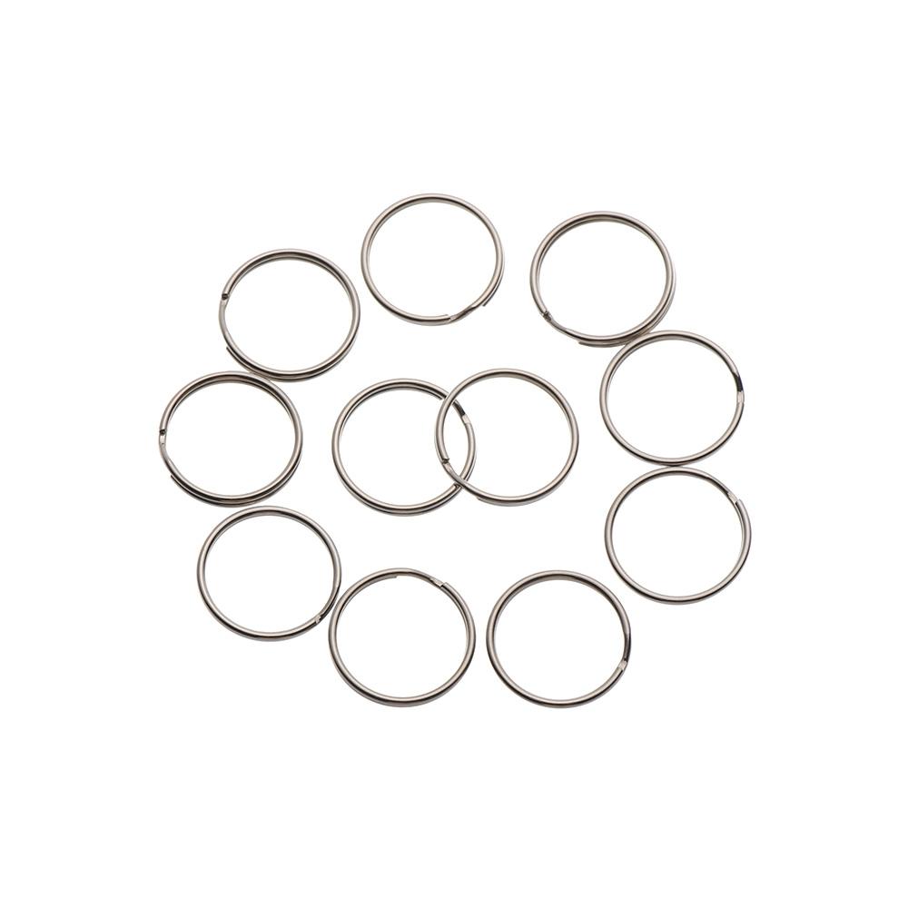 10Pcs/Pack 25/28/30/32mm Clasps Connectors Keychain Chain Loop Split Key Ring Stainless Steel