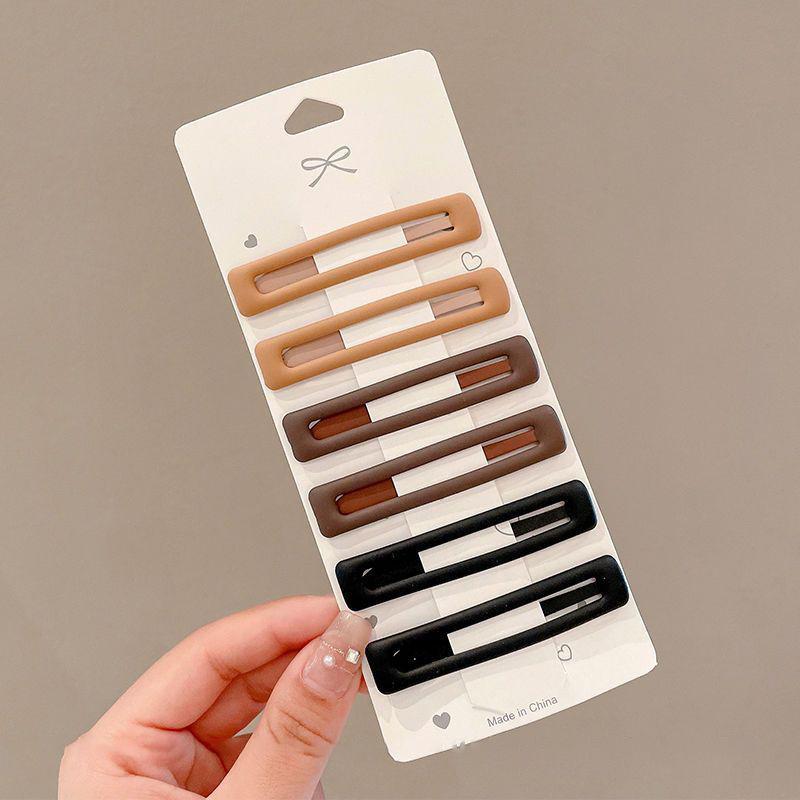 6Pcs  Practical Versatile Morandi Color Bb Hairpin Hair Side Clips For Women Girls Hair Accessories