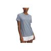 Vanish Seamless Comfortable Fashionable Minimalist Solid Color Short Sleeve Regular T-Shirt Women Tops Gray Blue 1384406-466