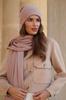 Woolen Hat with an Interesting Slit at the Back in Pink Kamea-Iris