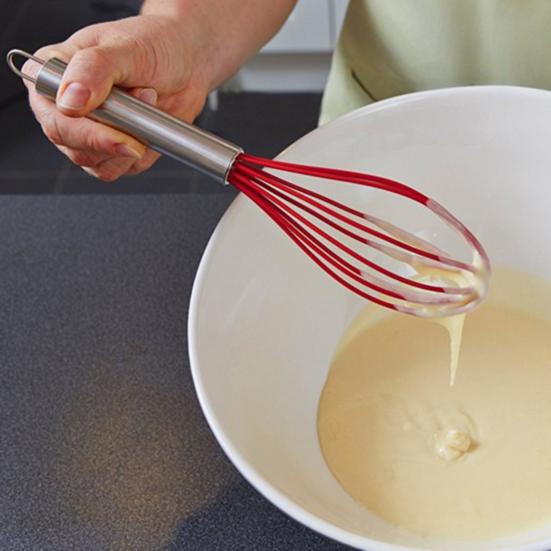 Fouet En Acier Inoxydable - Poignée Silicone Ergonomique - Lot De 2 - Pour Pâtisserie Et Cuisine