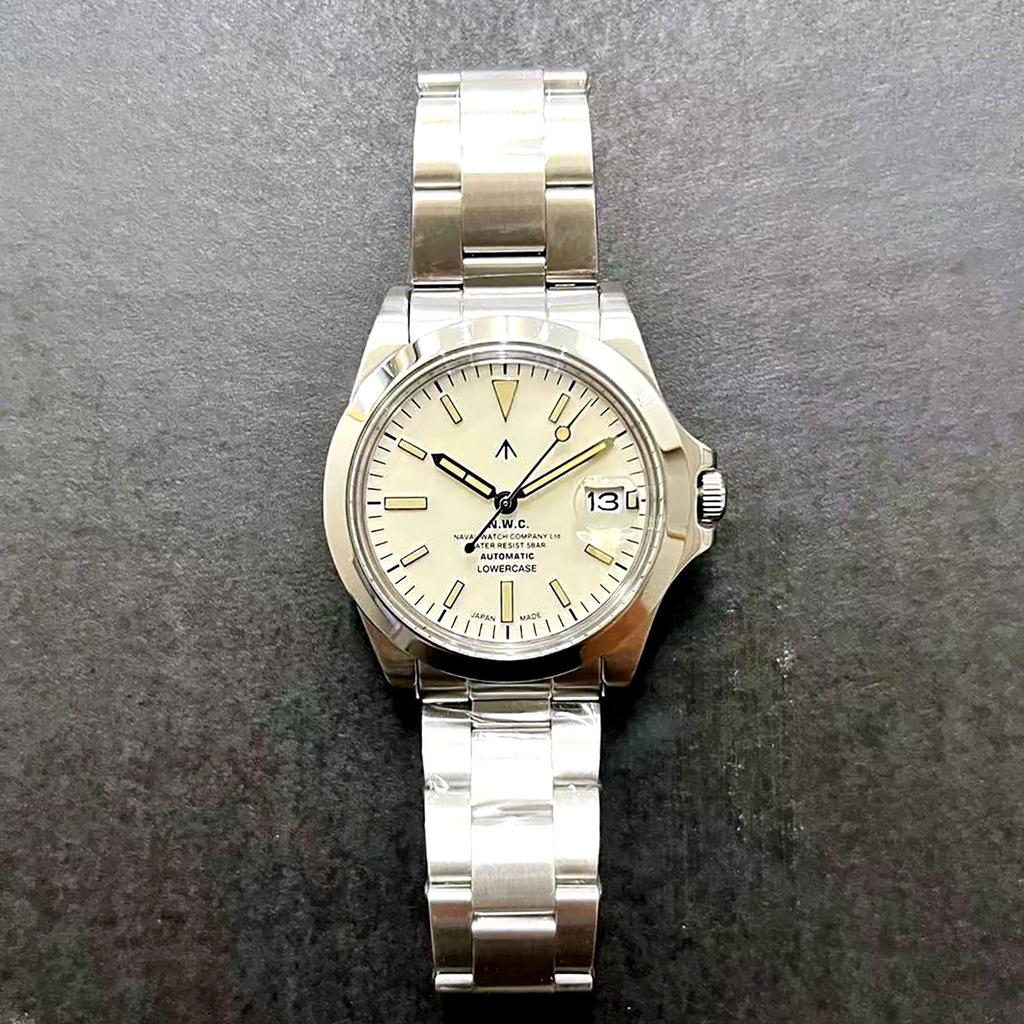 NAVAL WATCH Produced by White Dial 3 Links Metal Band LOWERCASE:FRXA017 / S/S