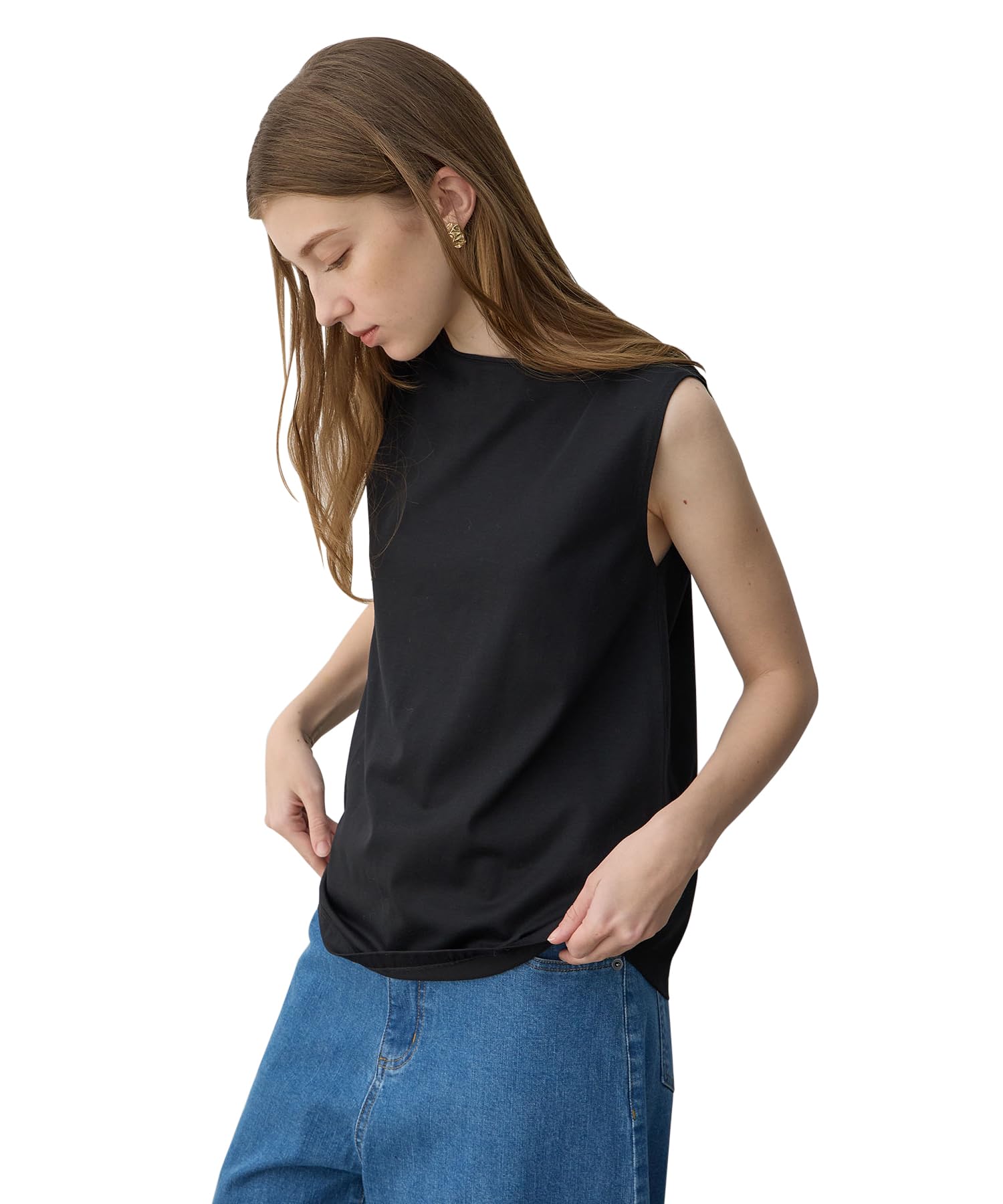 

Le Souk Holiday Basic Tank Black Top, Women s, 291163, чёрный