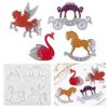 Perfect Silicone Jewelry Mold for Resin Crafting Swan Pegasus Horse Carriage Designs Holiday Ornaments and Easy Use