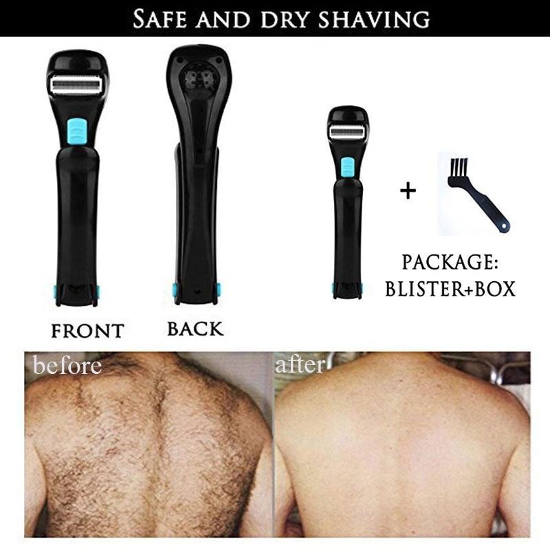 180 Degrees Safety Razor Electric Back Hair Shaver Pain-Free Folding Long Handle Standard Men Shaving