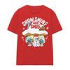 The Smurfs Womens/Ladies Snow Smurf And Smile Christmas T-Shirt