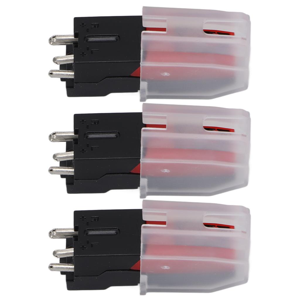 3 Pcs Record Player Needle Antique Replacement Vinyl Phonograph Stylus for Turntable LP