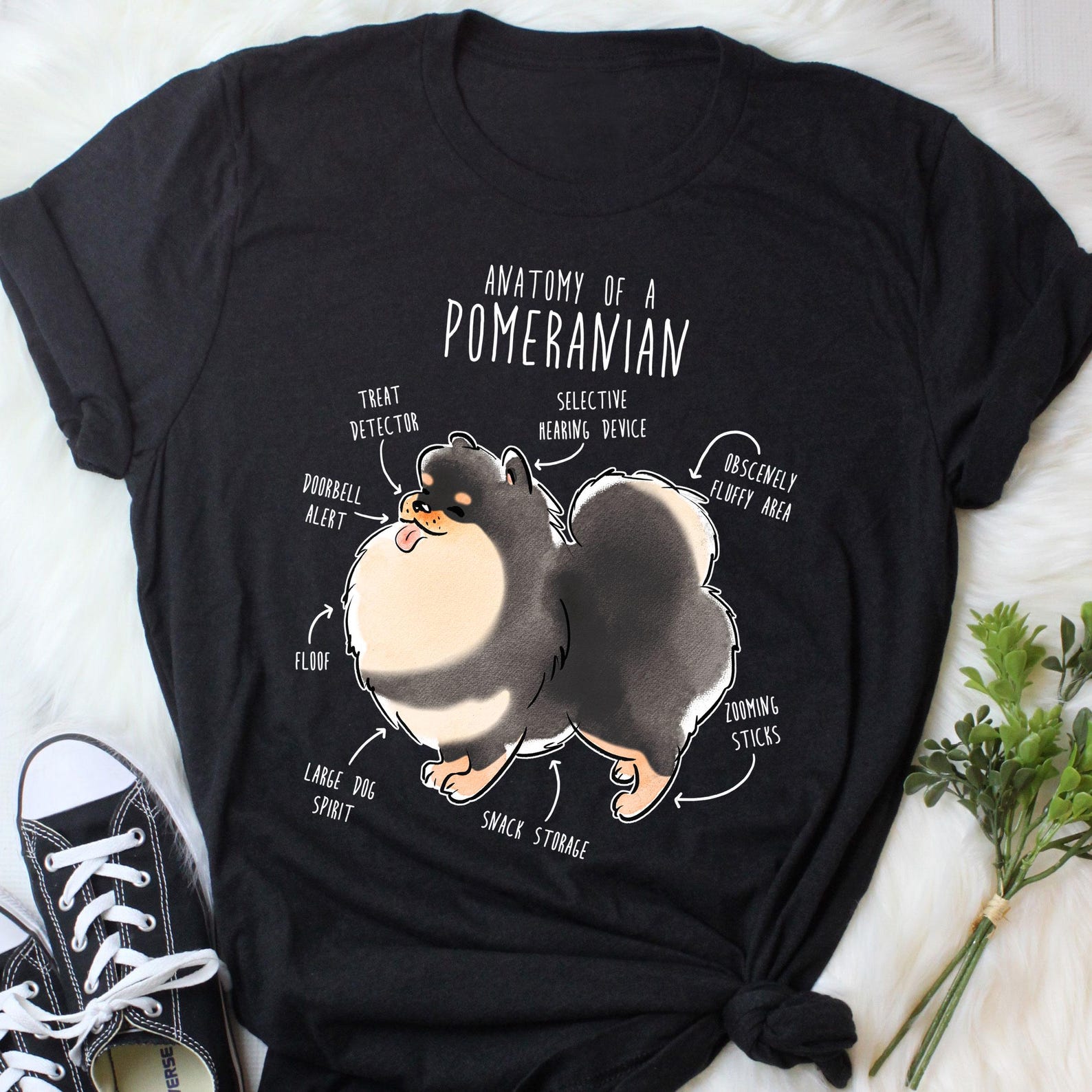 Black and Tan Pomeranian Shirt,  , Funny Dog Lover Gift, Cute Pom T-shirt, Pomeranian Tshirt, Pet Tee, Pomeranian Mom, Dog Dad 100