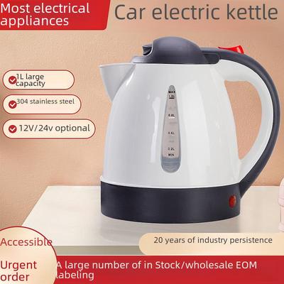 Çay ve Kaynar Su İçin 12V/24V Adaptörlü Taşınabilir Araba ve Kamyon Elektrikli Kettle