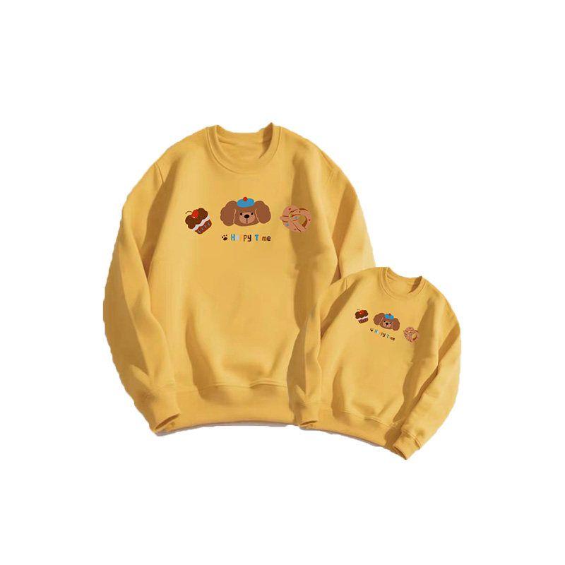 

Autumn and Winter Family Matching Outfits for Three or Four Members, Sweatshirt Tops, and Winter Romper Jumpsuits for Infants Yellow Non-Velvet Sweatshirt (4049) Kids Size 100