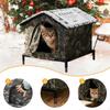 Cat House Kennel Equipment Weather Resistant Portable Ornament Sleeping Bed Supplies for Indoor