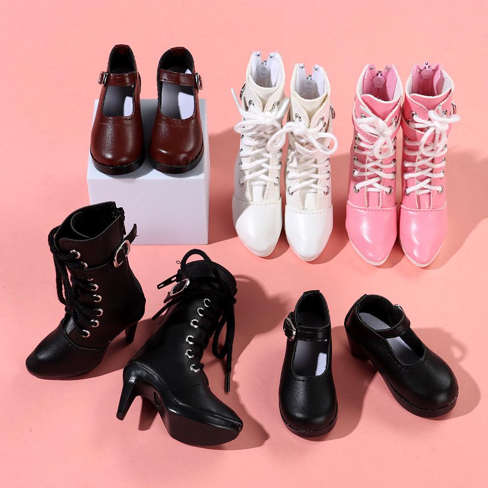 Fashion PU Doll Boots High Heel Princess Shoes For Bjd 1/3 Doll Shoes Accessories 60cm Doll Clothes Wearing Play House Kids Toys