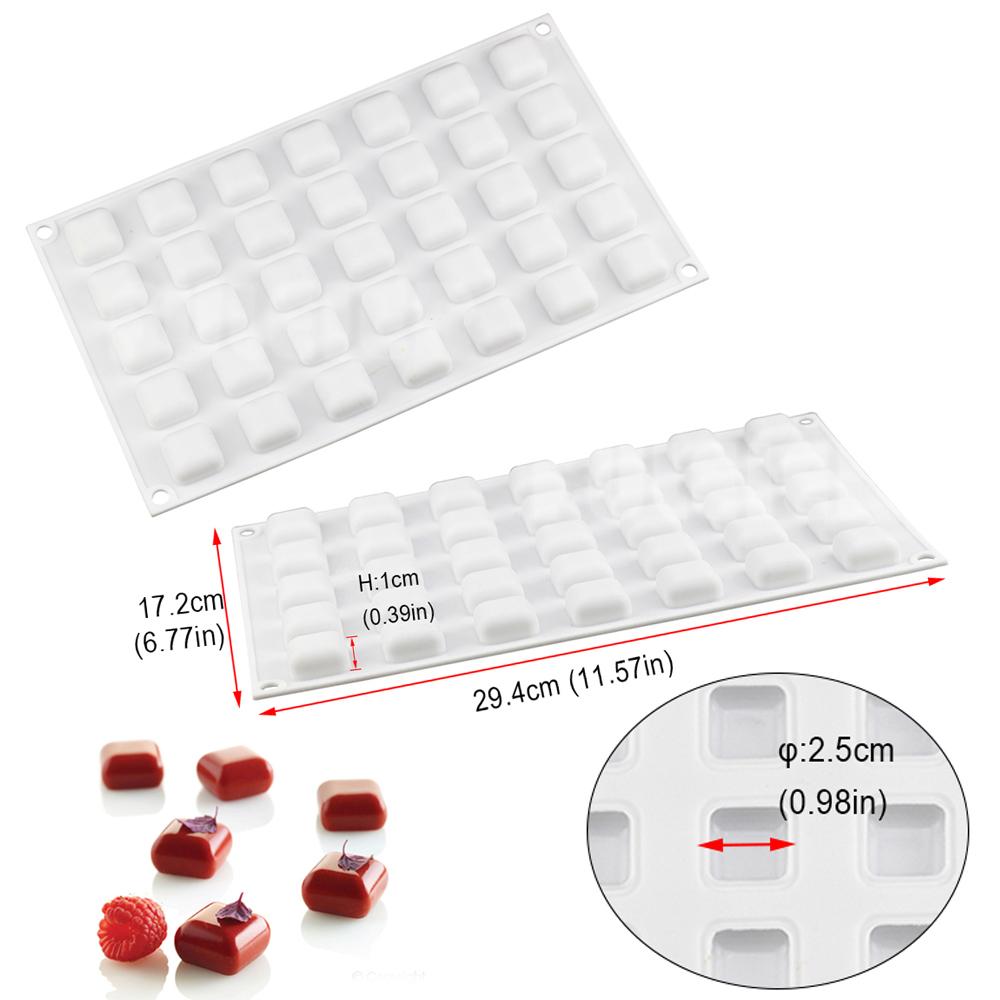 

3D Square Cube Shape Silicone Mold Mousse Cake Baking Molds For Caramel Candy Dessert Cheesecake Truffle Jelly Brownie Bakeware