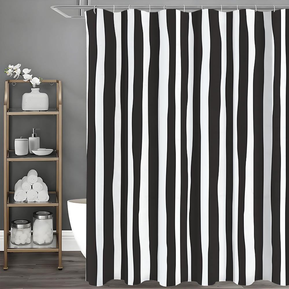 

Абстрактное искусство Дерево Черная шторка для душа, Декоративная шторка для душа для ванной комнаты, Водонепроницаемая шторка для душа с крючками 200*180cm