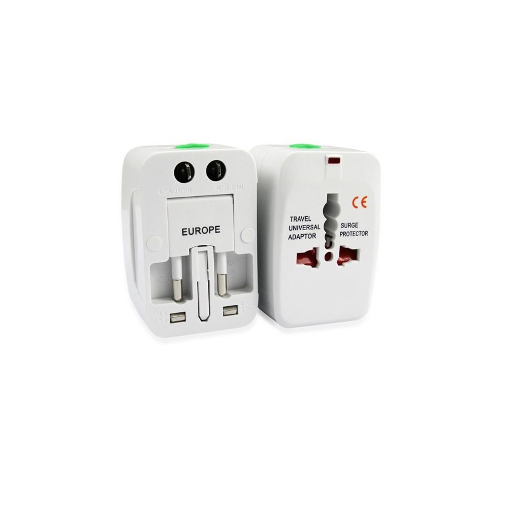 

White Travel Conversion Plug Copper Multifunctional Adapter Travel