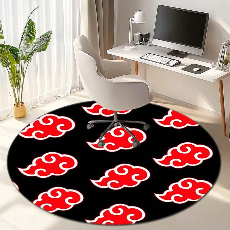 Famous Cartoon NARUTO Protagonist Uzumaki Naruto Round Carpet Soft Home Decoration Anti-slip Door Mat Outdoor Picnic Mat Carpet M7