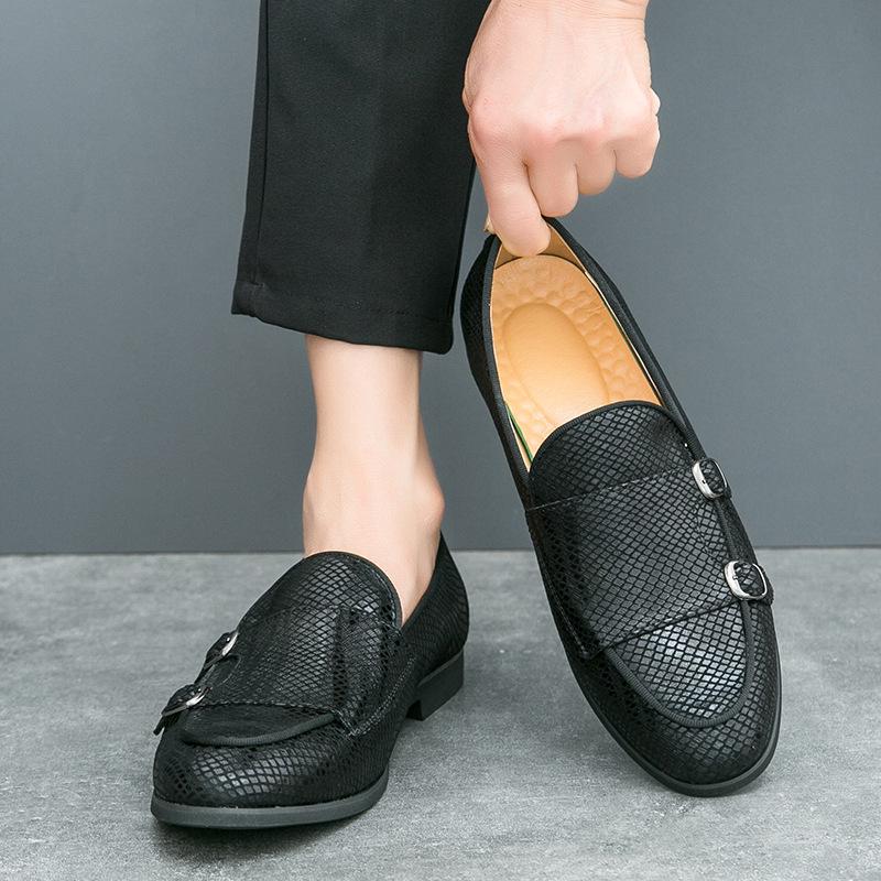 British Style Men's Leather Loafers - Large Size, Slip-On, Spring/Autumn Driving Shoes