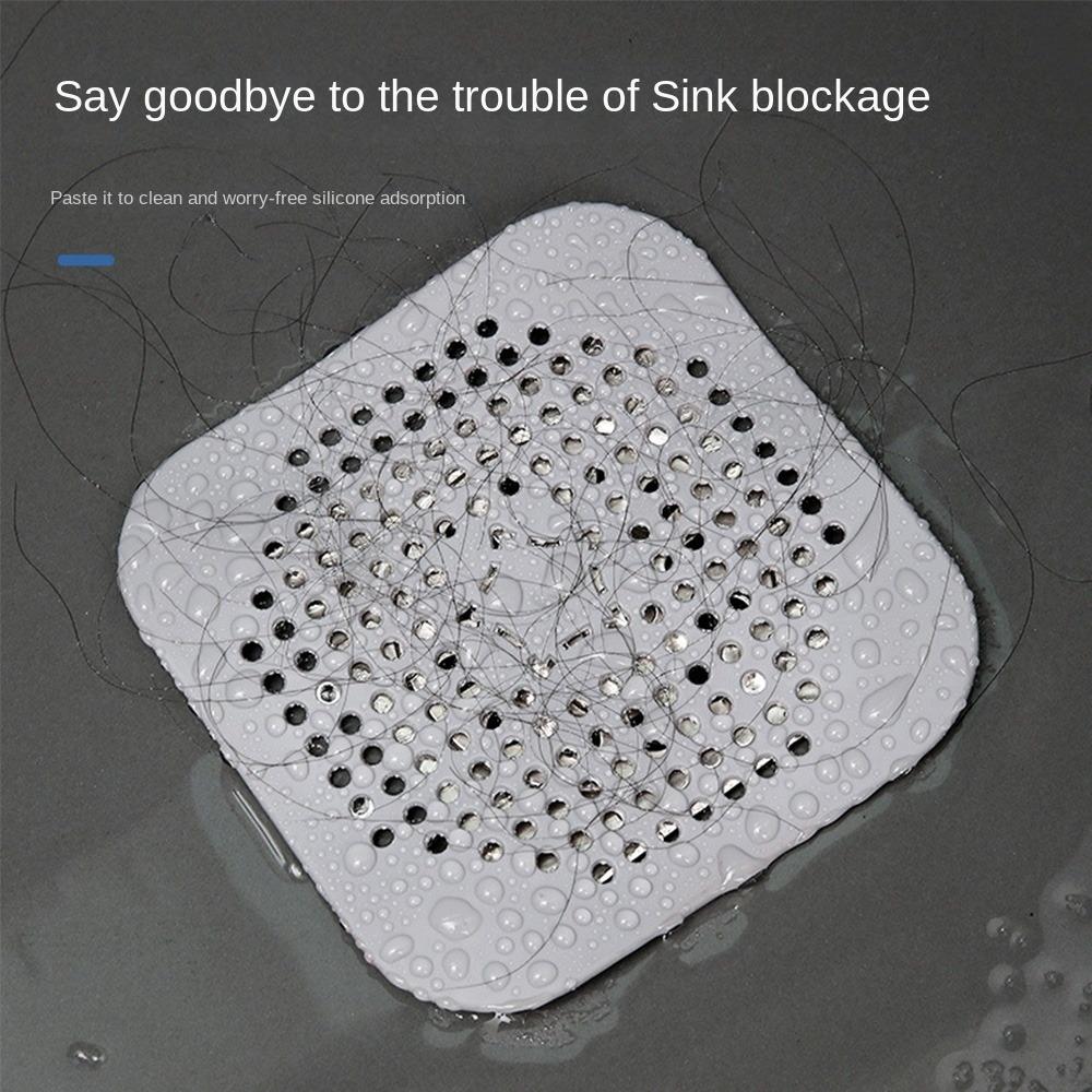 2Pcs with Suction Cups Drain Stopper Easy To Install Shower Drain Cover Drain Hair Catcher  Kitchen