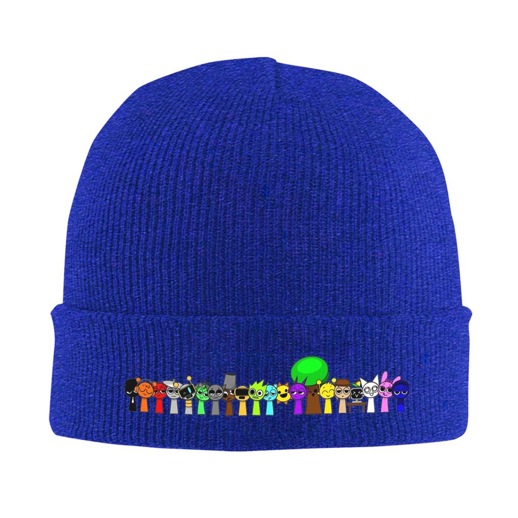 Incredibox Sprunki Knitted Caps for Women Unisex Skullies Beanies Winter Hat Acrylic Horror Game Casual Cap