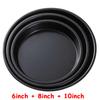 6-10inch Carbon Steel Circular Pizza Baking Tray Anti Stick Cake Baking Pan Microwave Oven Pie Cookie Baking Tray for Kitchen