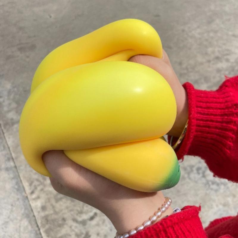 Jumbo Squishy Bannana Simulation Giant Squeezing Stress Ball Slow Rebound Toy Adult Children's Stress Relieving Gifts Home Decor