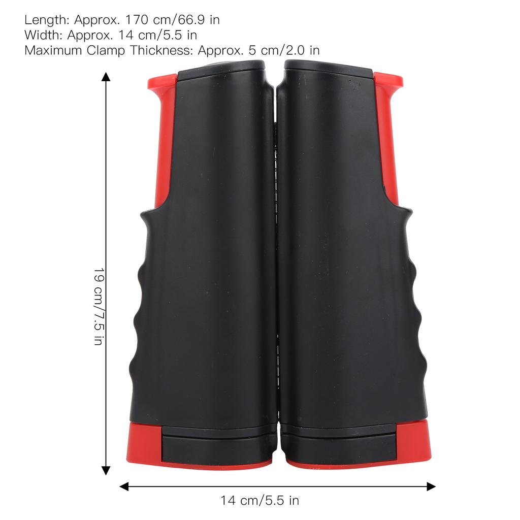 Retractable Table Tennis Net Portable Telescopic Table Tennis Grid Trainning Set RacketBlack Red