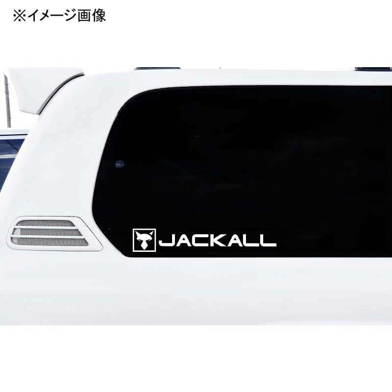 JACKALL JK Cutting Sticker, Rectangular, Small, White
