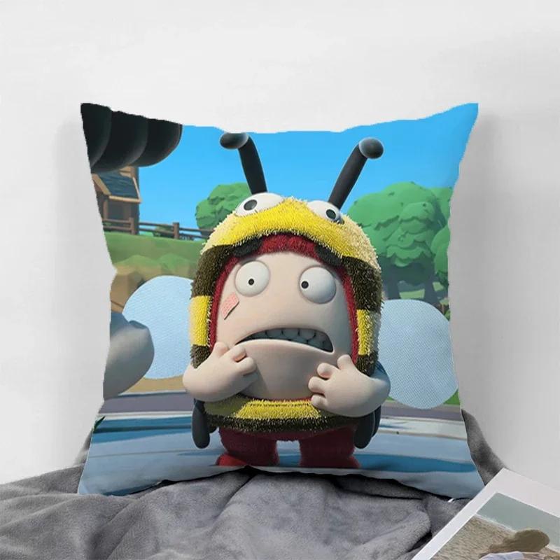 Dekoracja Domu Poszewki na Poduszki Oddbods na Poduszkę do Łóżka 45*45 Dekoracja Poduszek na Kanapę Salon Pościel na Łóżko Pojedyncze Pokrowiec na Kanapę Samochodową