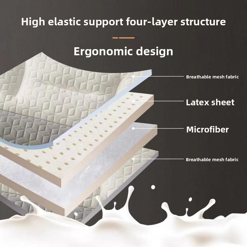 1Pc Upgrade Latex Traction Neck Pillow Multi Functional Partition Filling High Weight Fine Fiber Orthopedic Pillows for Sleeping