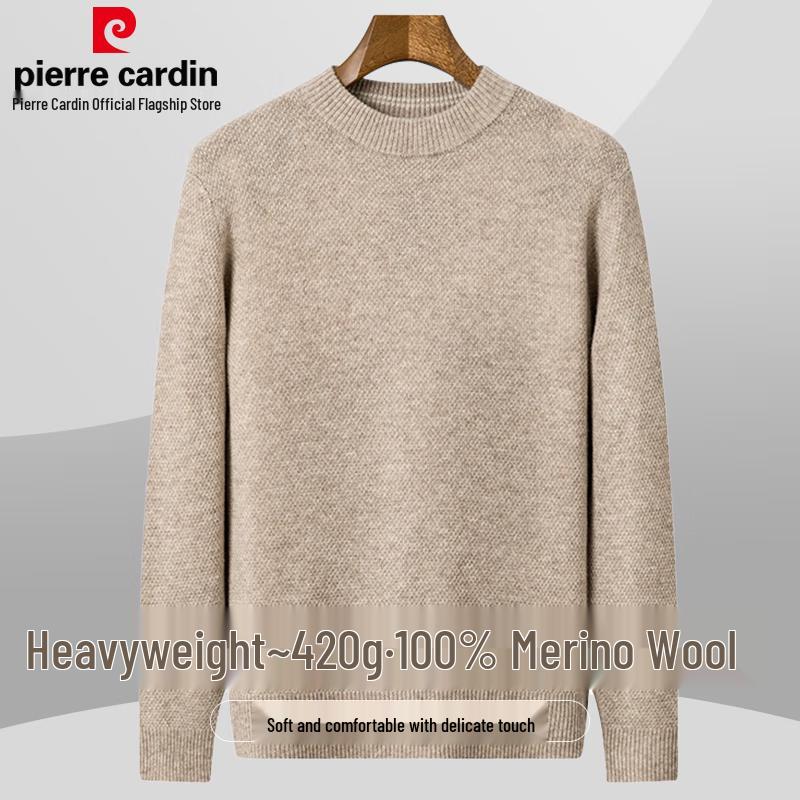 Pierre Cardin Men's Thick 100% Lambswool Round Neck Sweater