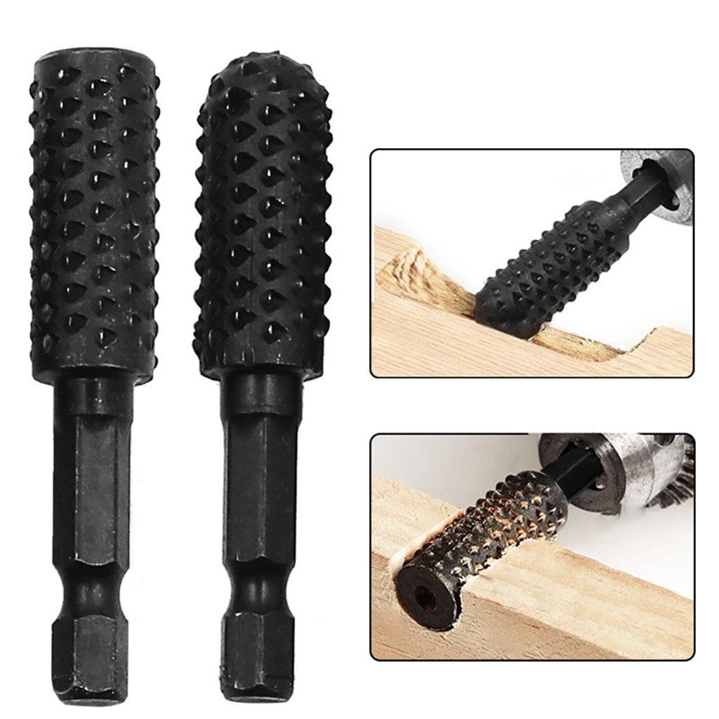 10 Pieces of Woodworking Rotary File Twist Drill, Grinding Head File, (1/4")