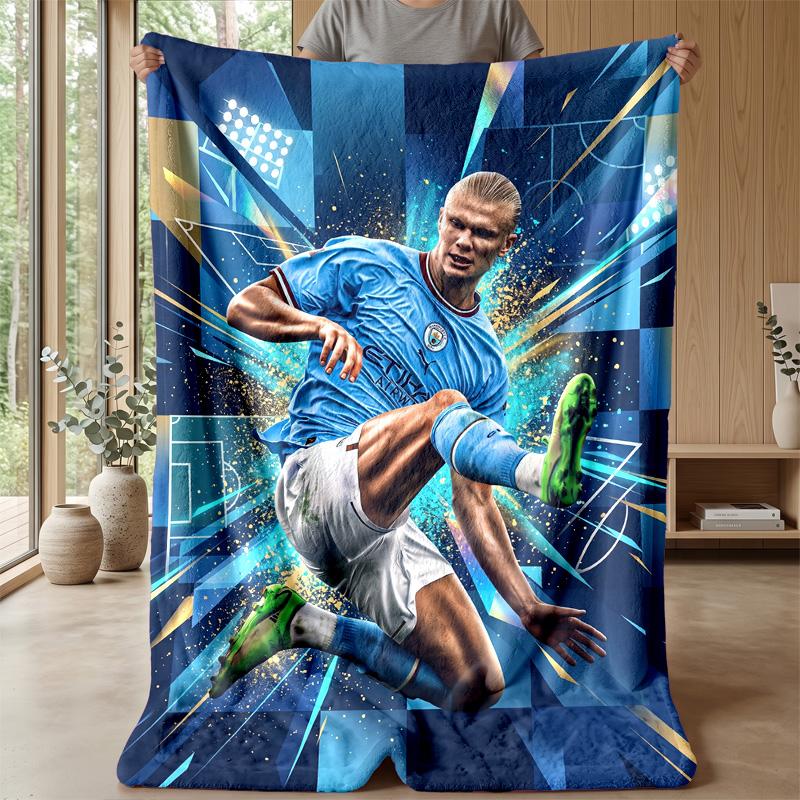Erling Haaland Soft Flannel Fleece Blanket Lightweight Cozy Warm Throw Blanket For Sofa Bed Home Decor