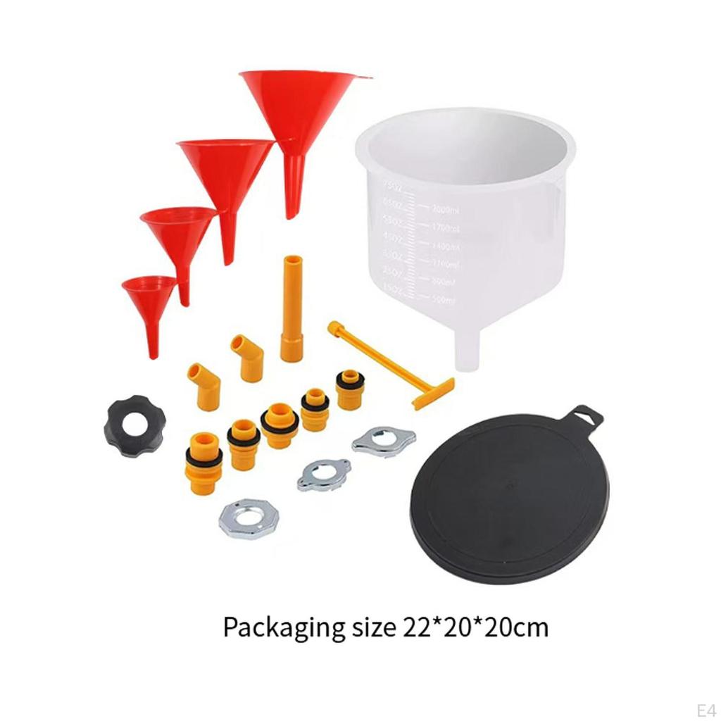 19 Pieces Leakproof Coolant Funnel Set with Adapters Radiator