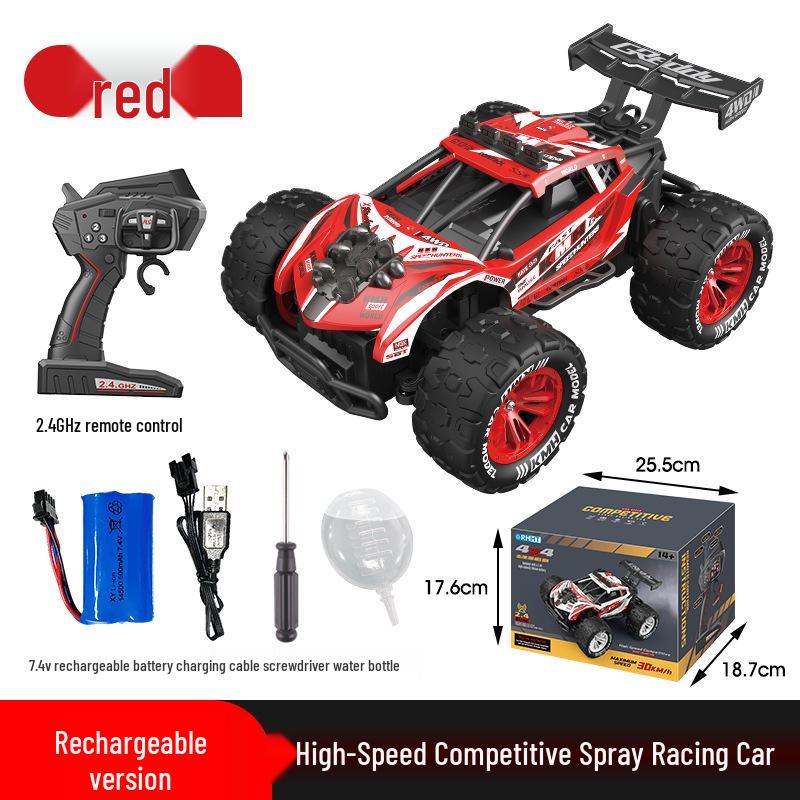 

Внедорожный высокоскоростной автомобиль с дистанционным управлением 2.4G, большой колесной базой и функцией распыления - детская игрушка