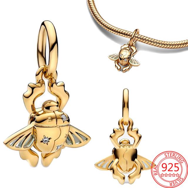 Weihnachten Rotes Rentier Murano Baumeln 925 Sterling Silber Charms passen Original 925 Perlen Armband Anhänger für Frauen Schmuck Geschenk