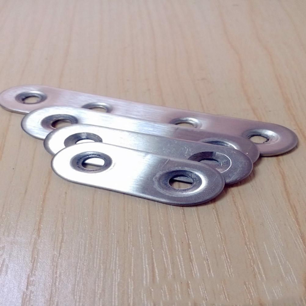 20Pcs Silver 77Mm Stainless Steel Corner Brace Heavy Duty Straight Mending Plate for Furniture DIY Projects Cabinet Window Steel
