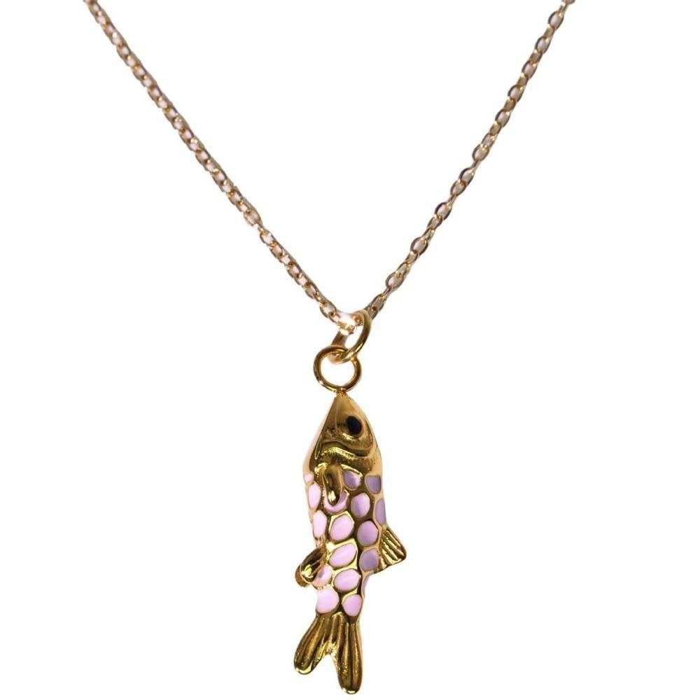 Ocean Style Plated Enamel Fish Choker Movable Brass Colorful Necklace Accessories