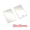 10pc/lot  No Fade Charms 316 Stainless Steel rectangle Charms for necklace pendant charms diy jewelry making