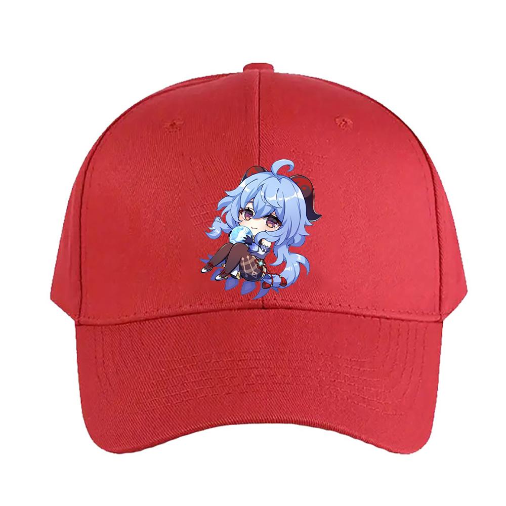Chibi Ganyu Genshin Impact Cap Summer Woman Man Adult Casual Fashion Casual Adjustable Hiking Fishing Hat Sun Hat