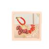 Crystal Tassel Horse Pendant Sachet: Cultural Brocade Keychain Gift