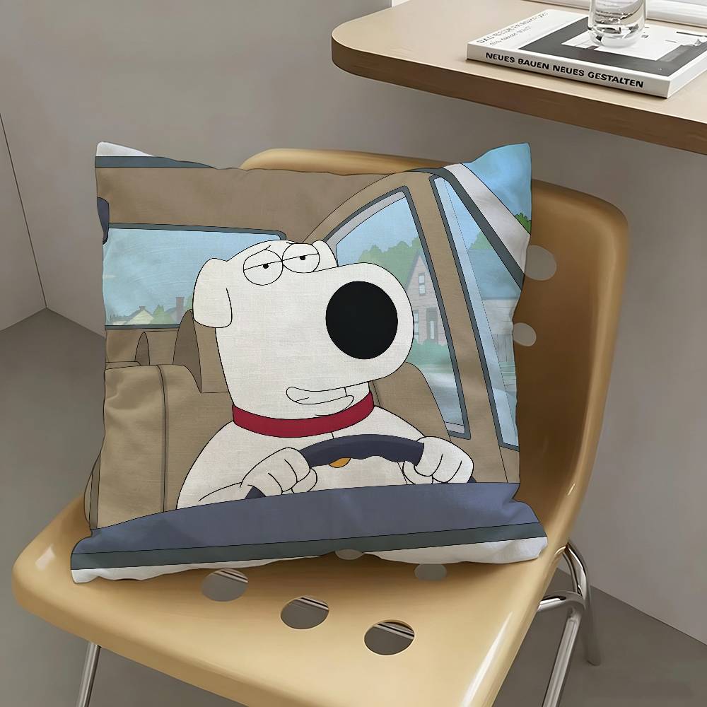 1pc Cartoon Dog F-Family Guy Pillow Case Fashion Square Pillowcase Bedroom Sofa Room Ins Decoration Leisure